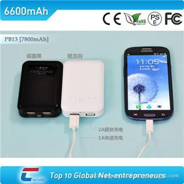 AAA battery mobile charger with dual usb output and LCD display
